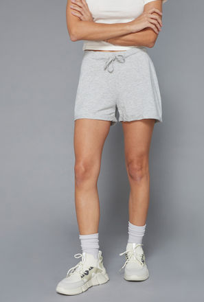 Solid Mid-Rise Shorts with Drawstring Closure-mxwomen-clothing-shorts-2