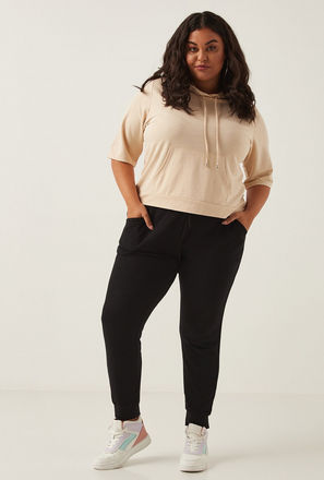 Solid Mid-Rise Joggers with Cuffed Ankles-mxwomen-clothing-plussizeclothing-pantsandleggings-joggers-1