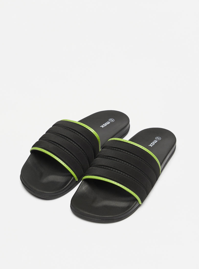 Quilted Slip-On Slides-Flip Flops-image-1