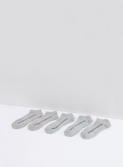 Set of 5 -Textured Ankle Length Socks