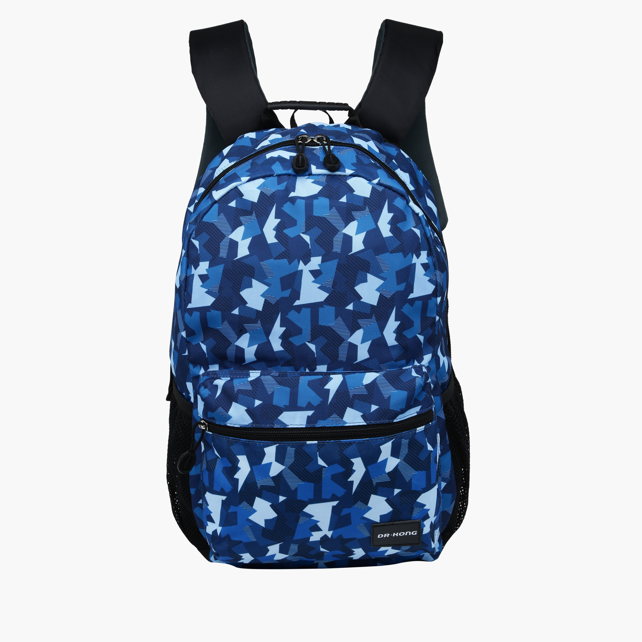 Shop Printed Backpack with Dual Compartments Online Max Bahrain