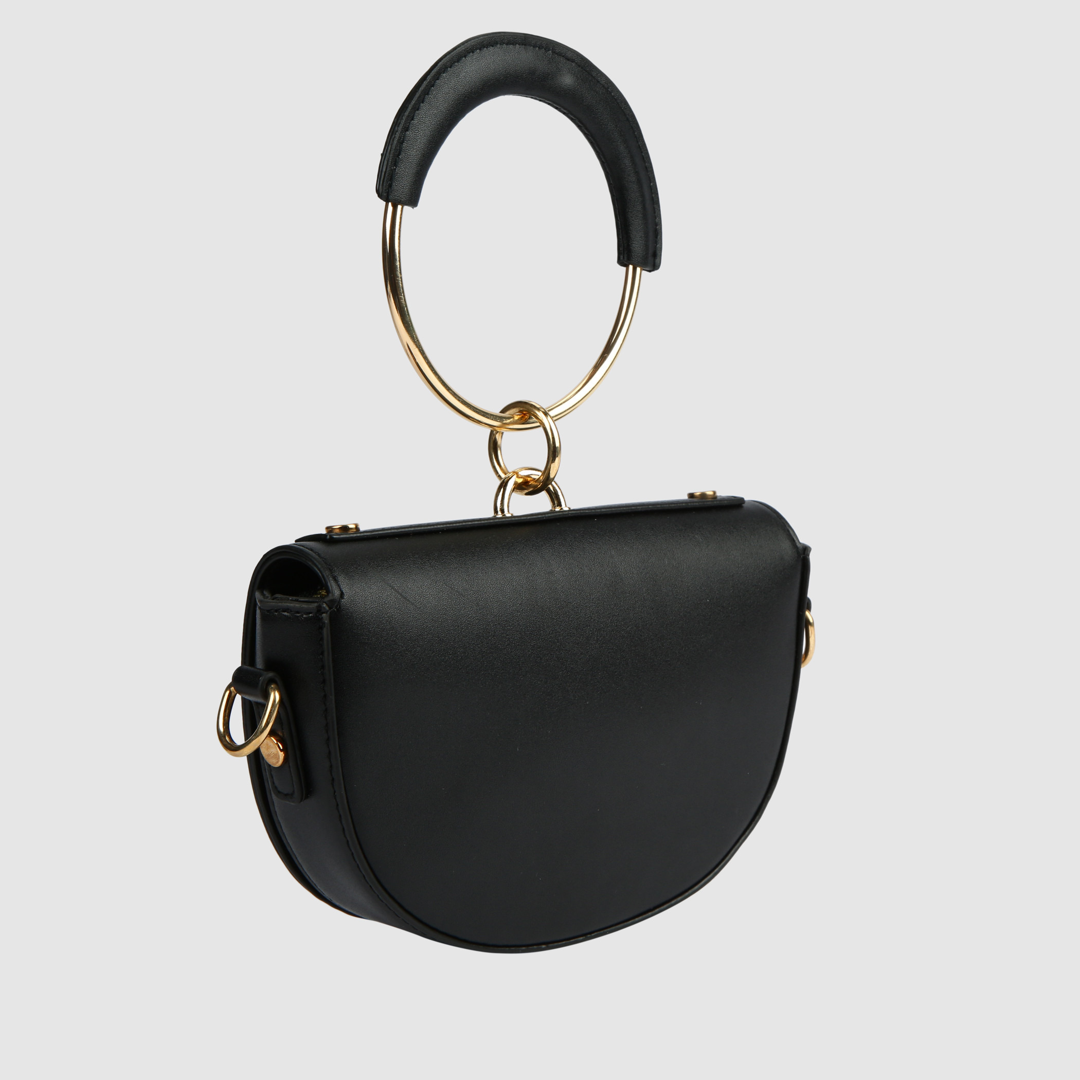 Round discount handle purse