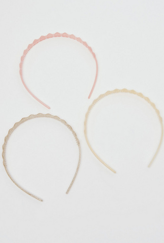 Set of 3 - Glitter Textured Hairband