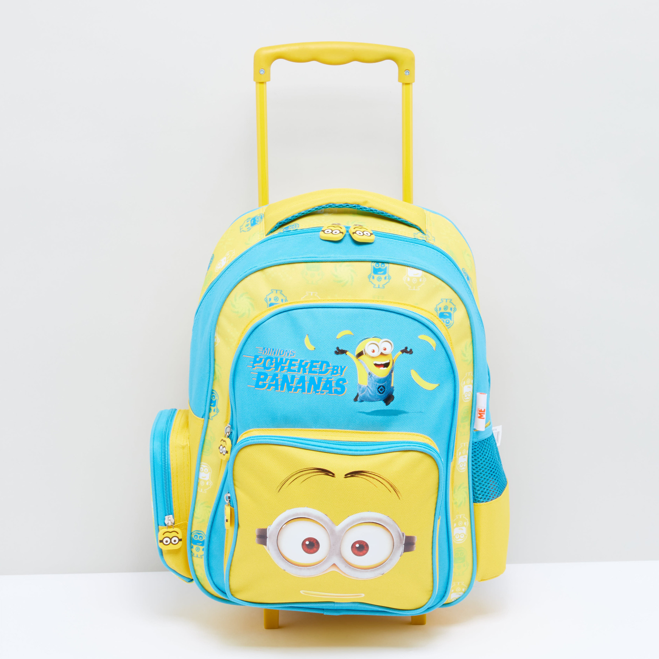 Shop Minions Printed Trolley Backpack with Zip Closure Online