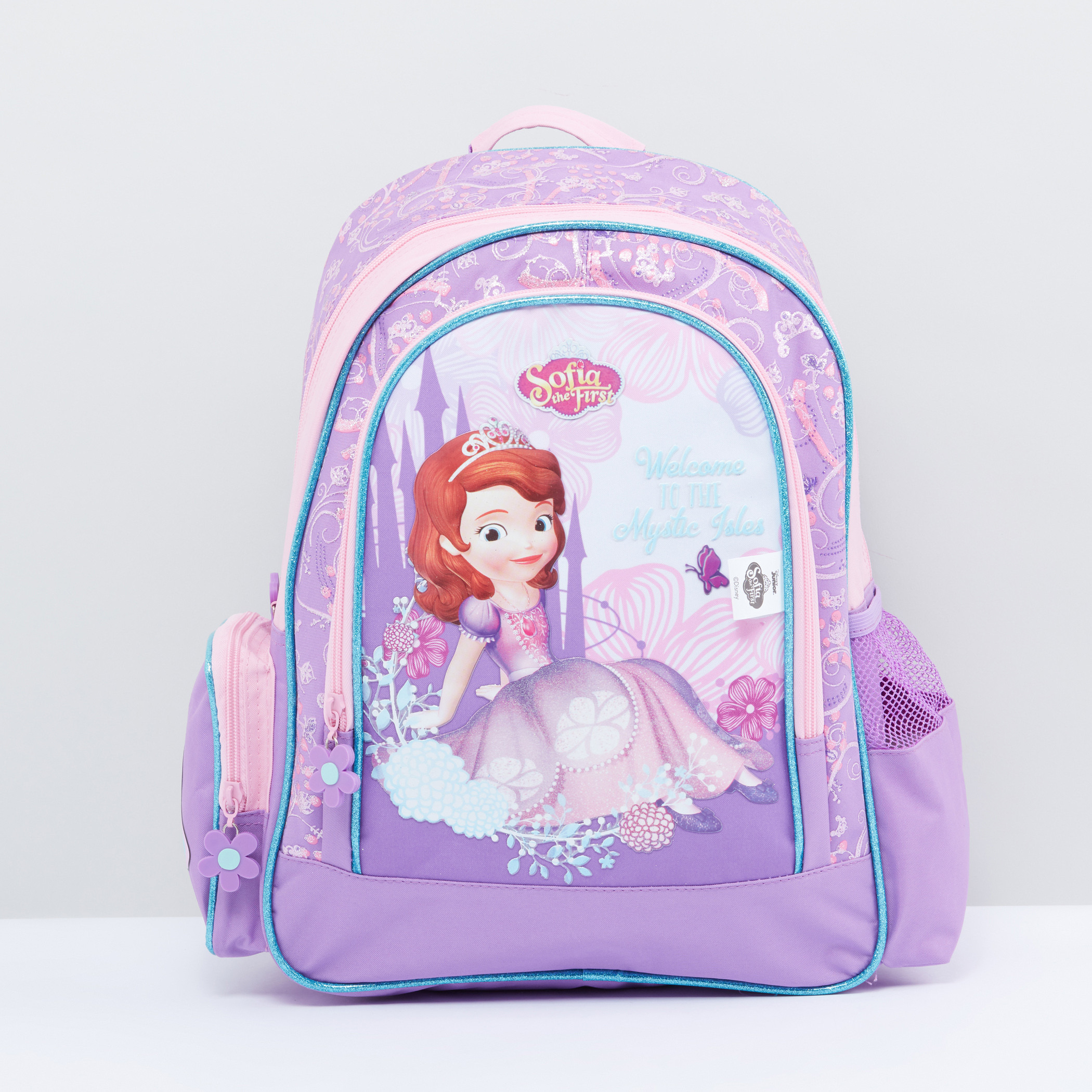 Shop Sofia the First Printed Backpack with Zip Closure Online Max UAE