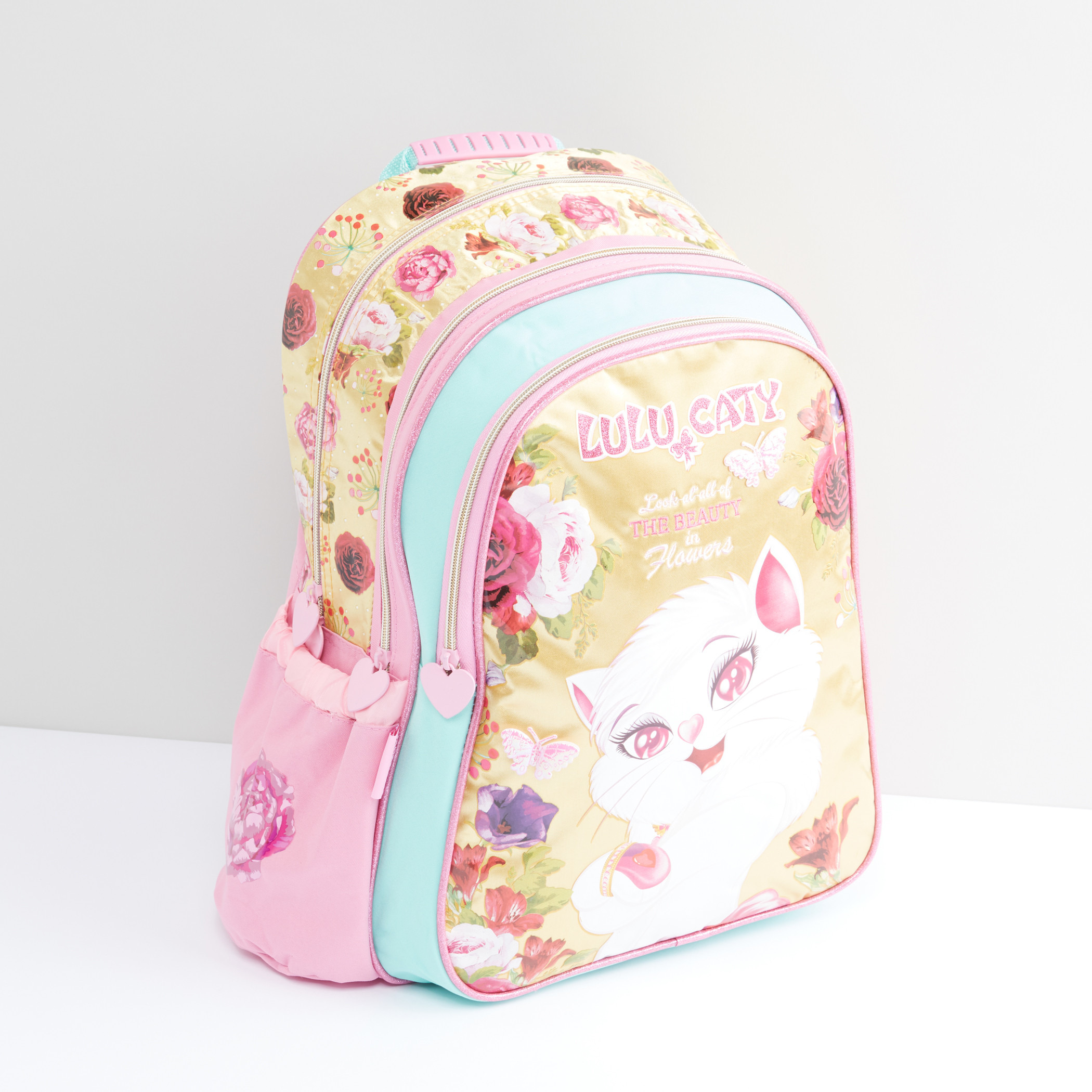 Shop Lulu Caty Printed Backpack with Zip Closure Online Max Kuwait