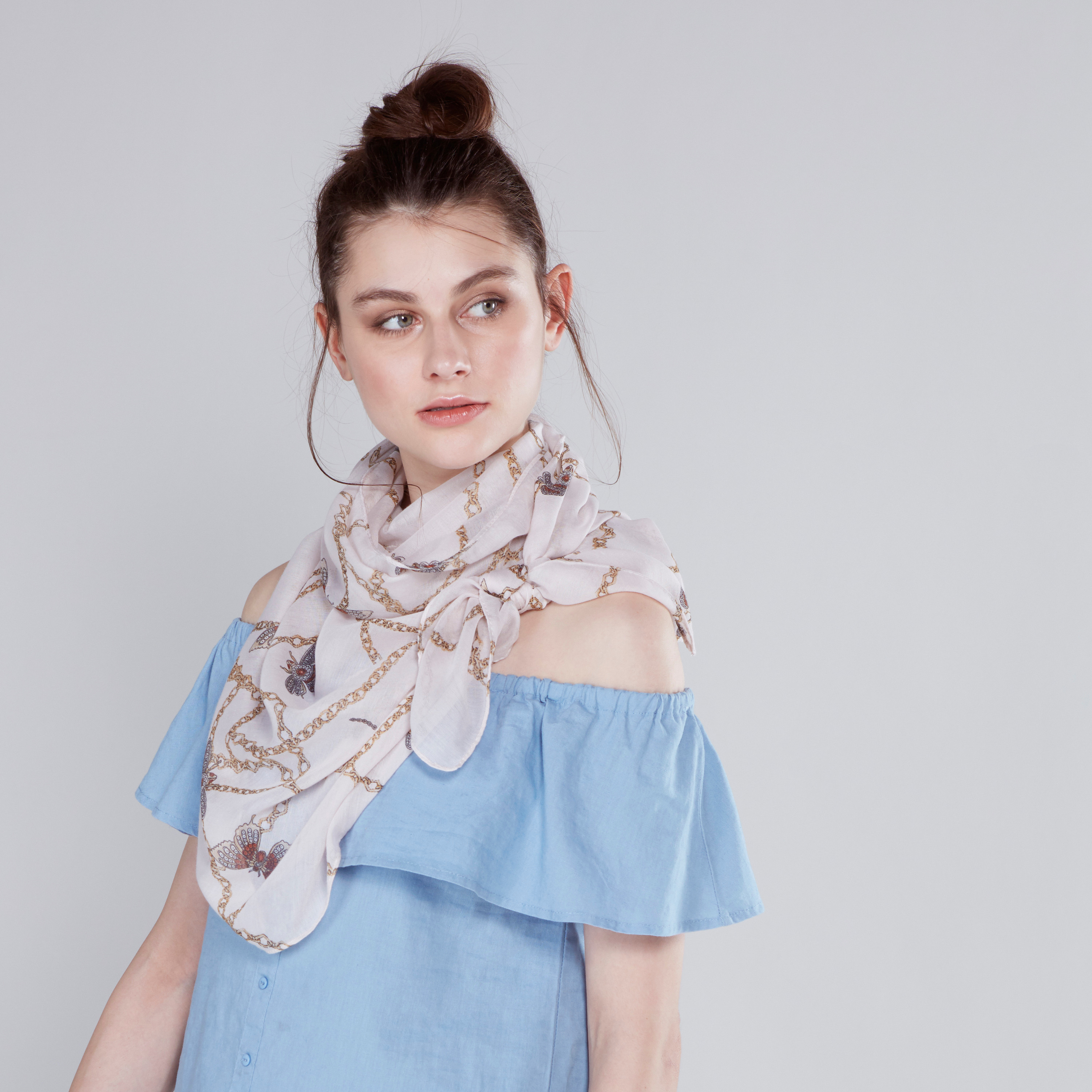Shop Butterfly Printed Scarf Online   Max Qatar