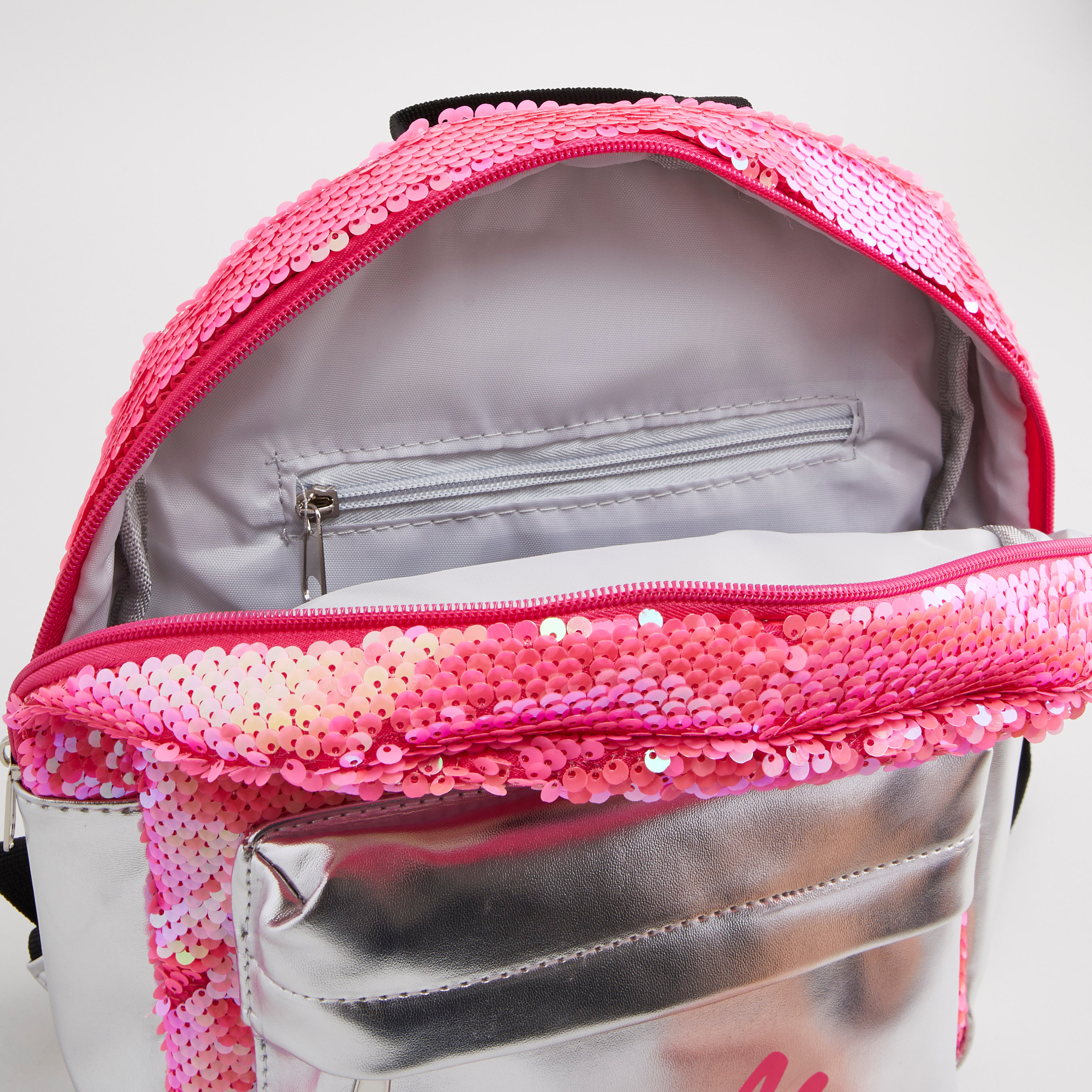 Shop Barbie Sequin Detail Backpack with Zip Closure and Adjustable