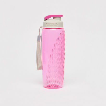 Textured Water Bottle with Flip Cap--image-0