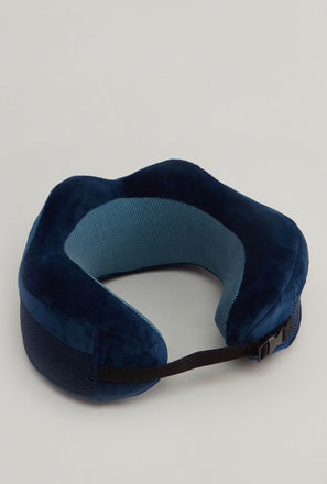 Textured Neck Pillow with Buckle Closure