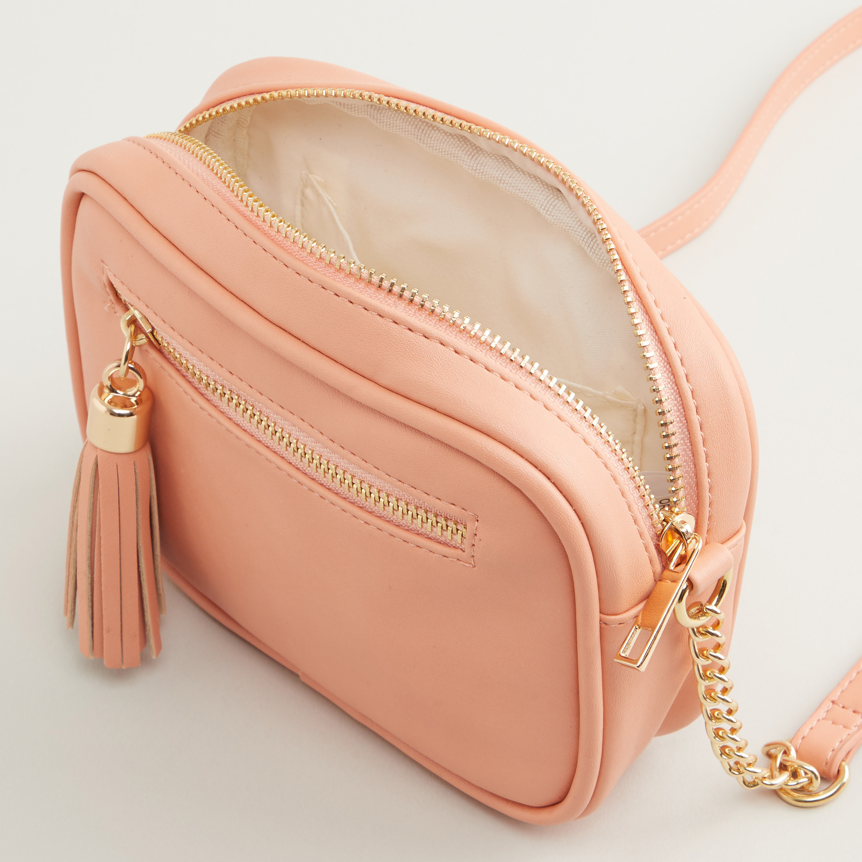 ショルダーバッグ・ポシェット 87MM [Mmlg] DAY OFF CROSS BAG 4KS508 Michael Kors Women's Leather Solid Print Zipper Crossbody
