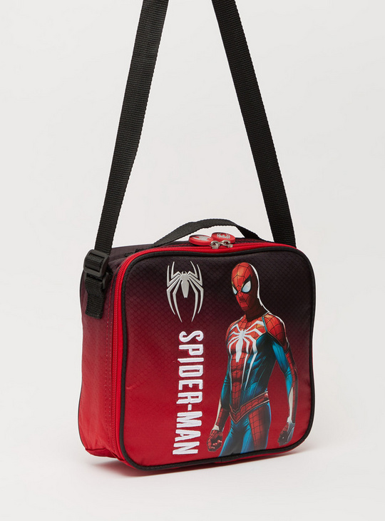 Spider-Man Print Lunch Bag with Adjustable Strap