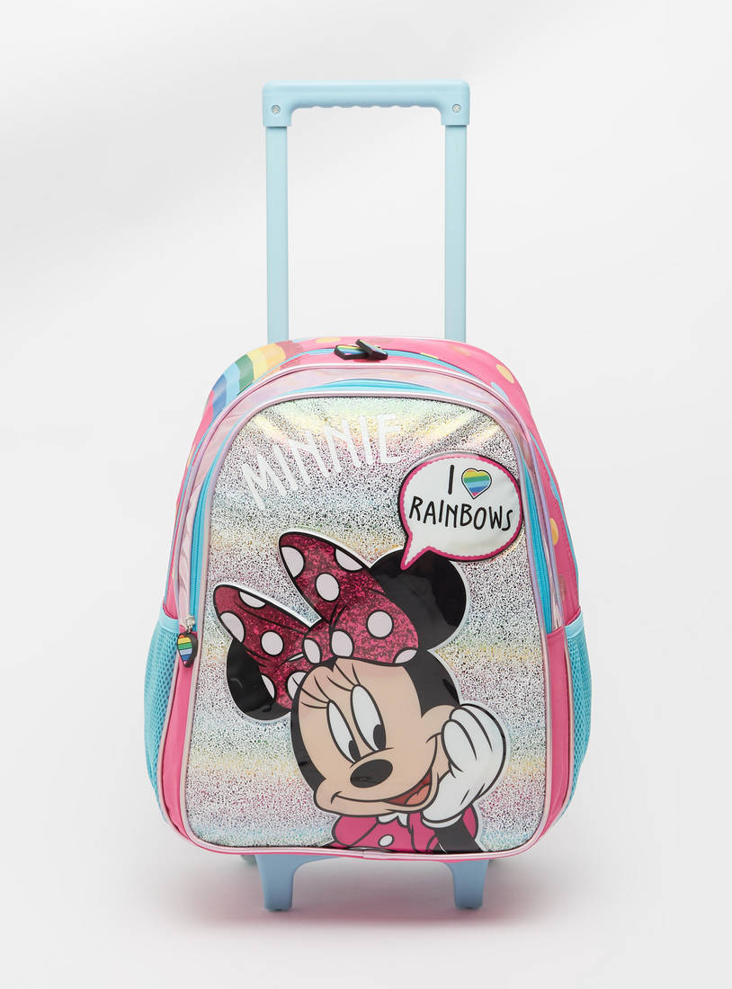 Shop Minnie Mouse Print Trolley Backpack with Retractable Handle - 16  Inches Online | Max UAE