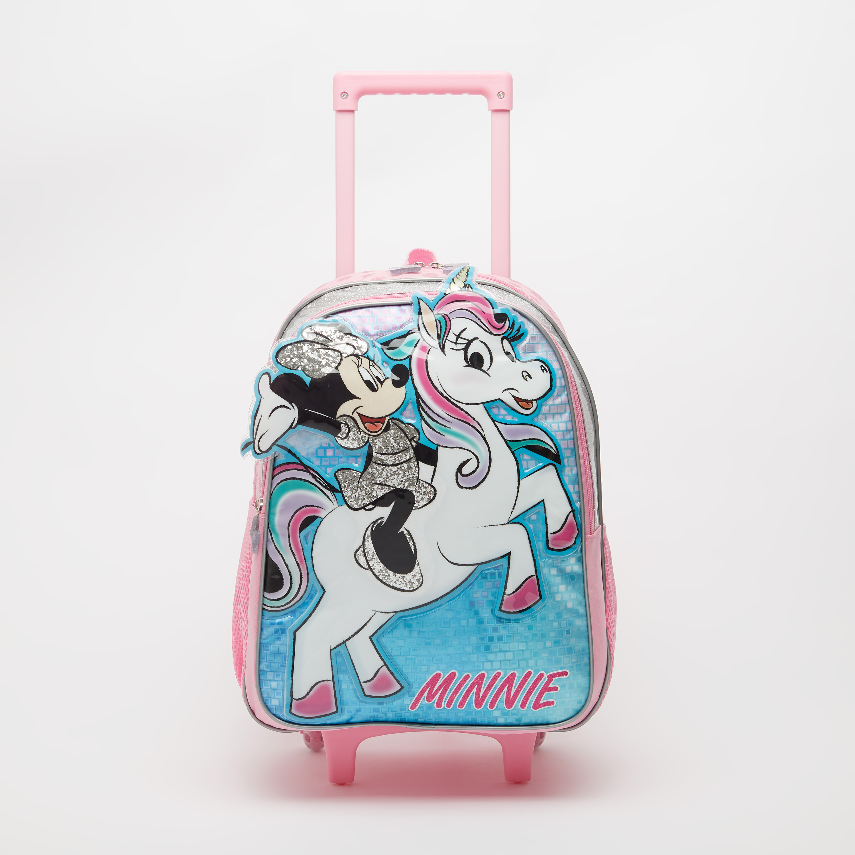 Shop Minnie Mouse Print Trolley Backpack with Retractable Handle