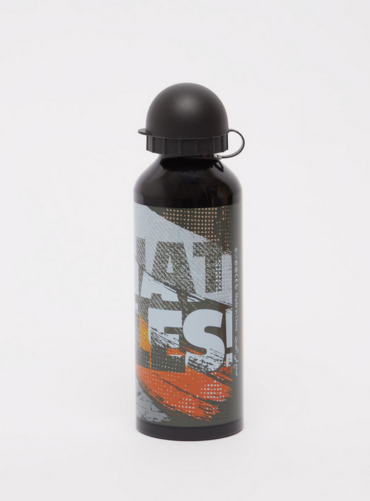 Printed Water Bottle with Flip Lid and Spout