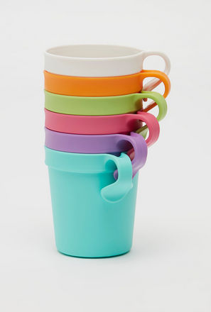 Set of 6 - Solid Mugs with Handle