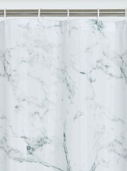 Marble Print Shower Curtain - 180x180 cms