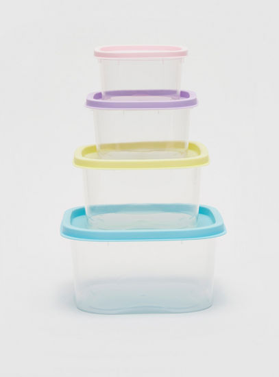 4-Piece Container Set with Coloured Lids-Jars-image-0