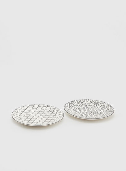 Set of 2 - Printed Ceramic Plate-Plates & Platters-image-0