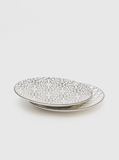 Set of 2 - Printed Ceramic Plate-Plates & Platters-image-1