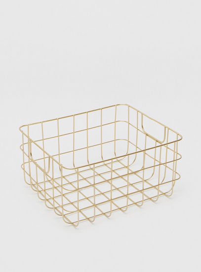 Metal Basket with Handles - 30.5x25.5x15 cms