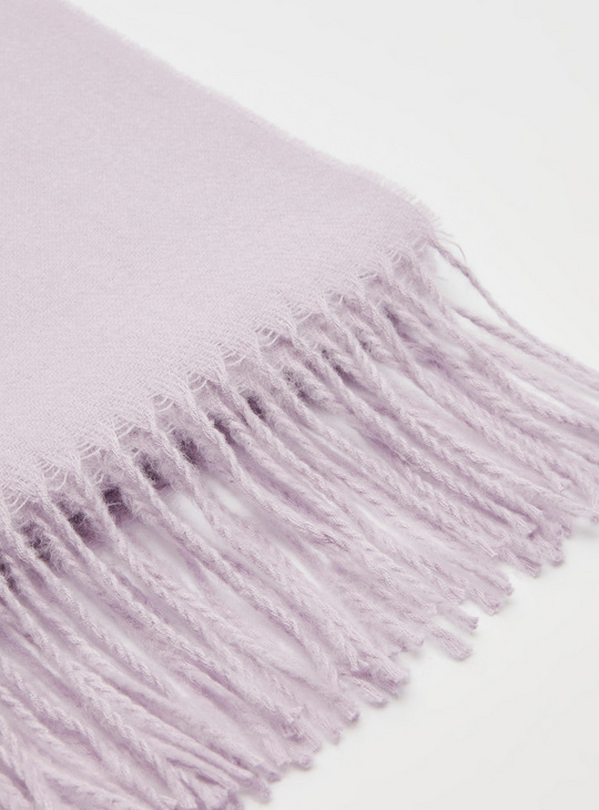 Textured Scarf with Fringes