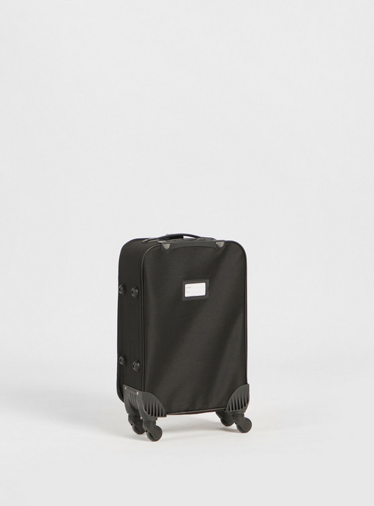 Solid Soft Suitcase with Retractable Handle and Wheels