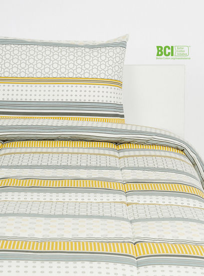 All-Over Print 2-Piece BCI Cotton Comforter Set - 220x160 cms