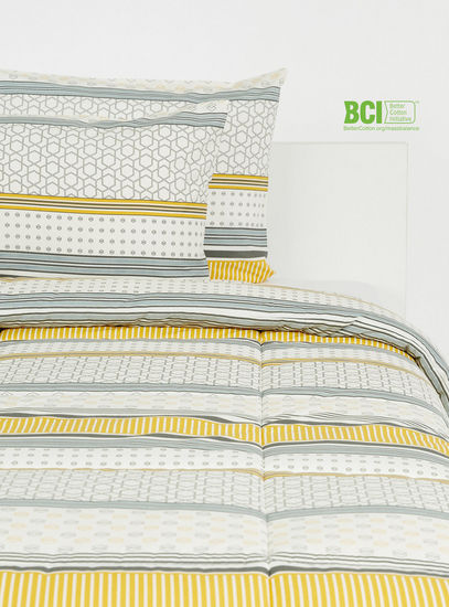 All-Over Print 3-Piece BCI Cotton Comforter Set - 230x220 cms