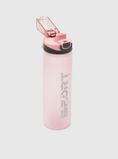 Text Print Sports Bottle with Push-Open Lid - 750 ml