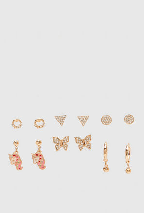 Set of 6 - Assorted Earrings with Pushback Closure