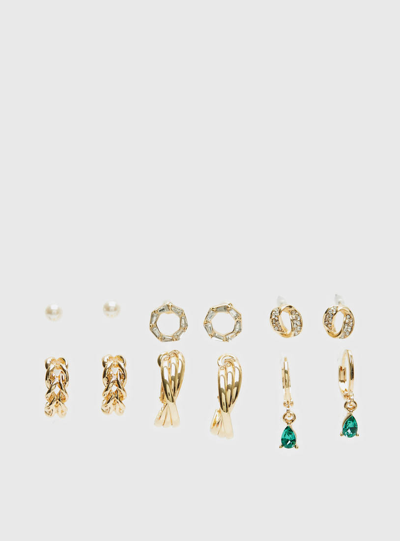 Set of 6 - Assorted Earrings with Pushback Closure-Earrings-image-0