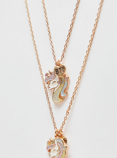 Unicorn Applique Detail Necklace with Lobster Clasp Closure