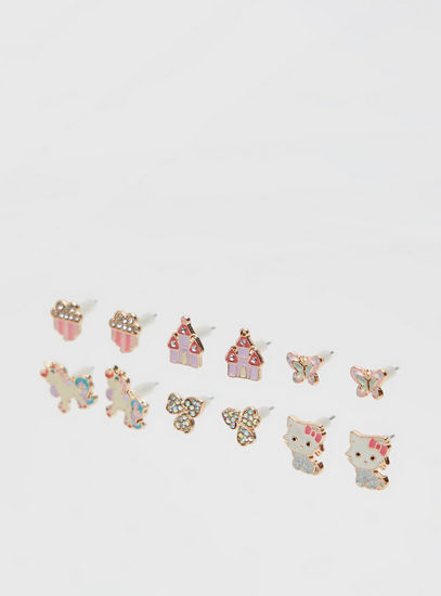 Set of 6 - Assorted Embellished Earrings