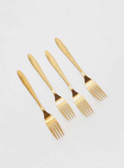Metallic 4-Piece Fork Set - 23.5 cms