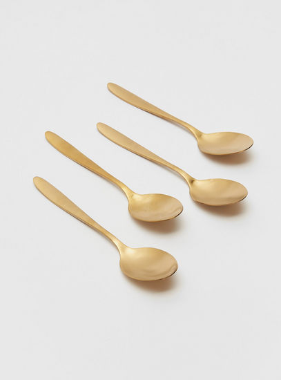 Metallic 4-Piece Spoon Set - 21.5 cms