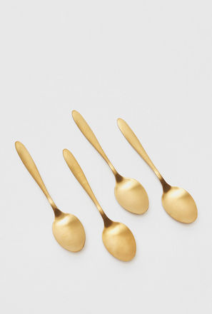 Metallic 4-Piece Spoon Set - 13.8 cms