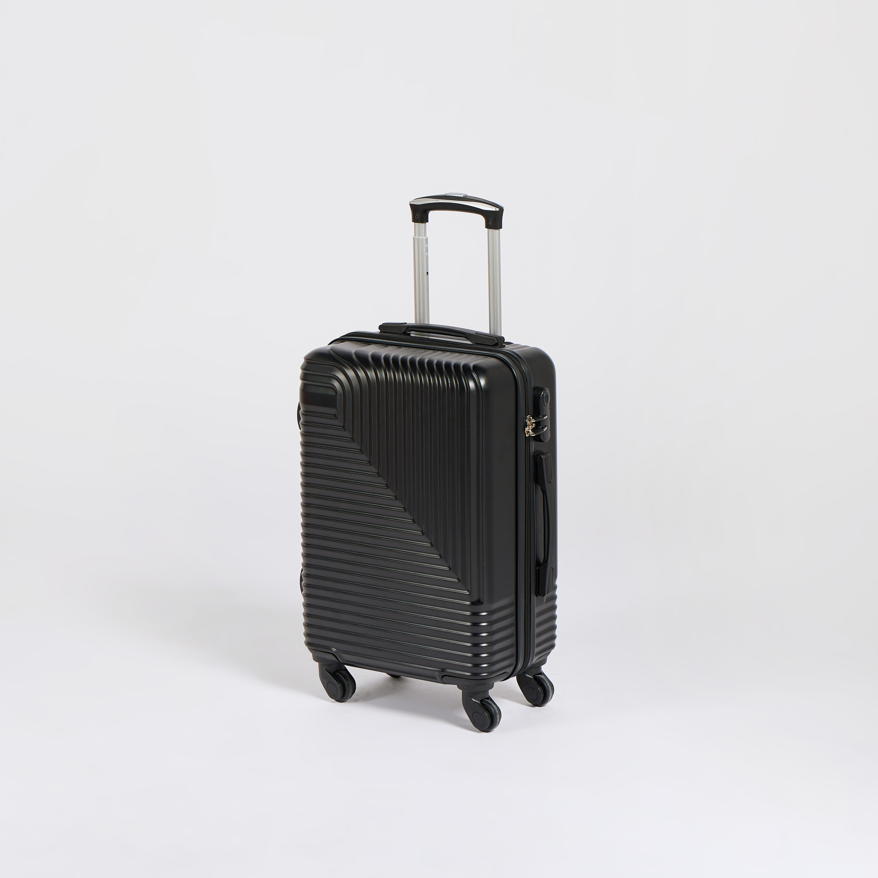 Textured Suitcase with Swivel Wheels 