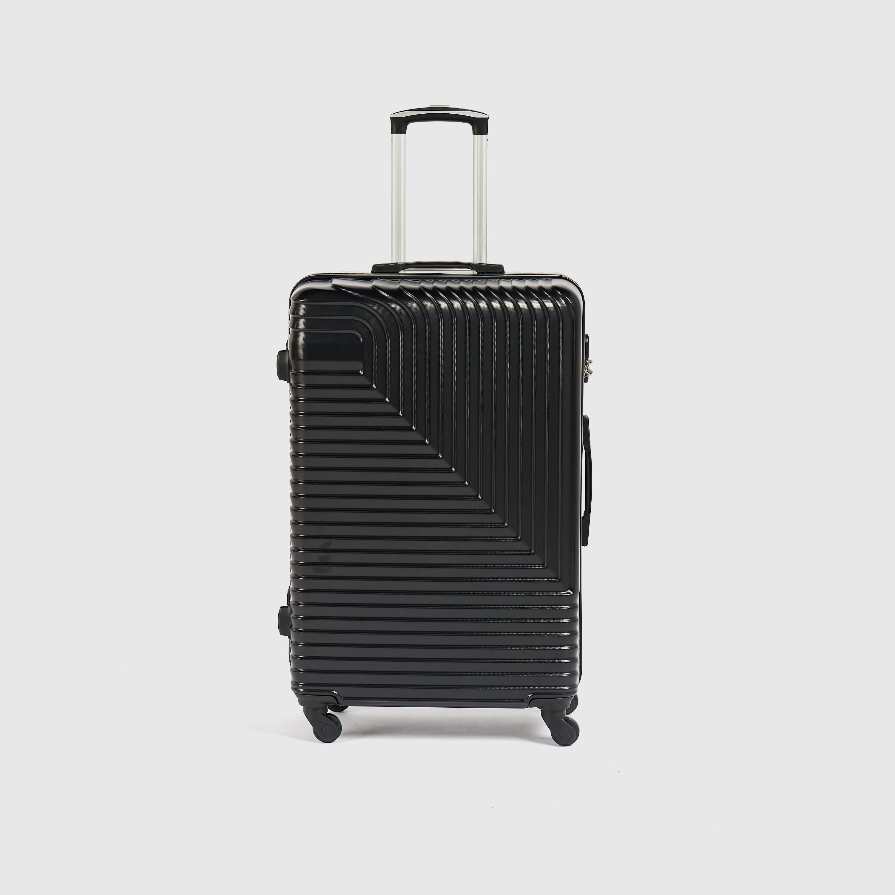 Textured Suitcase with Swivel Wheels 
