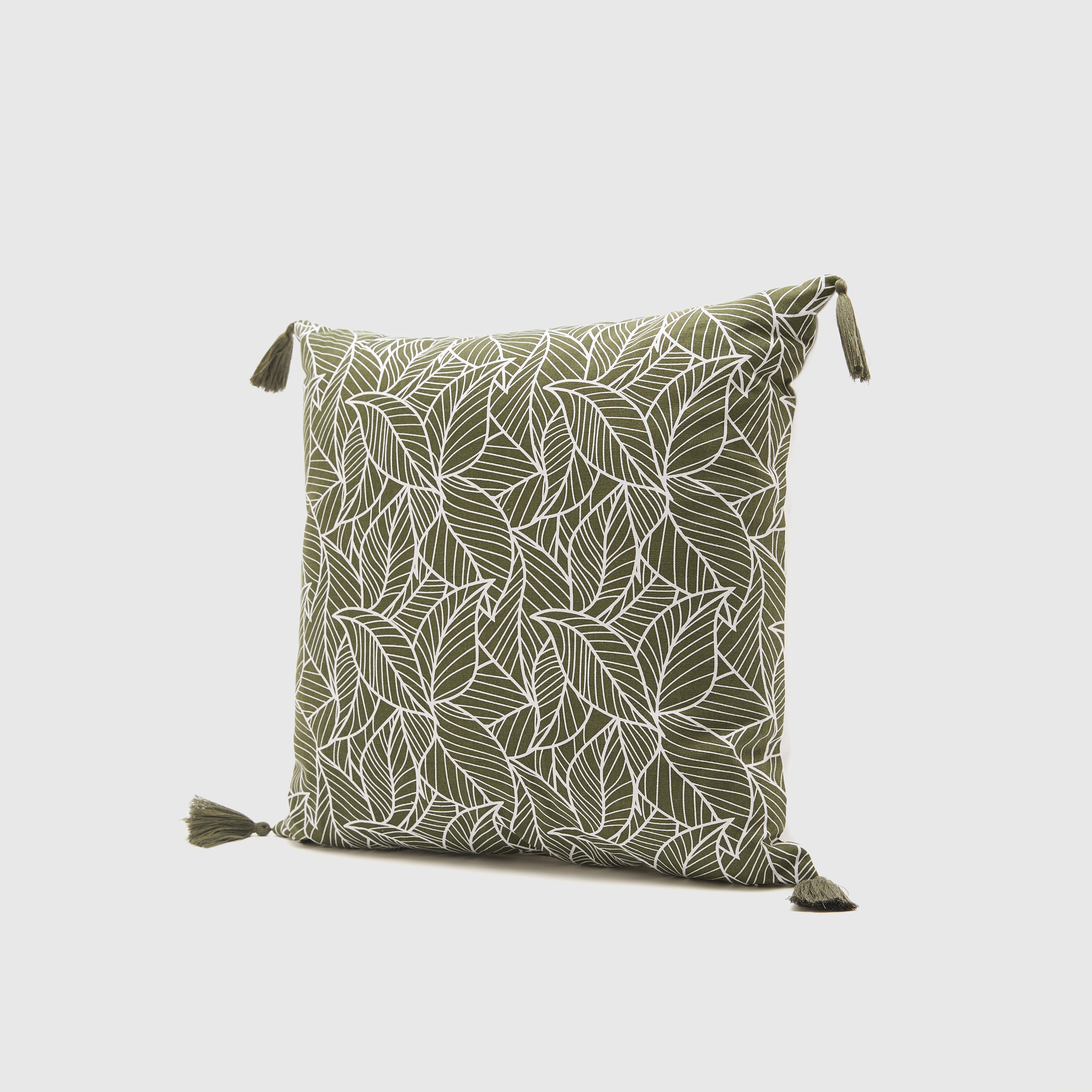 Green best sale tassel cushion