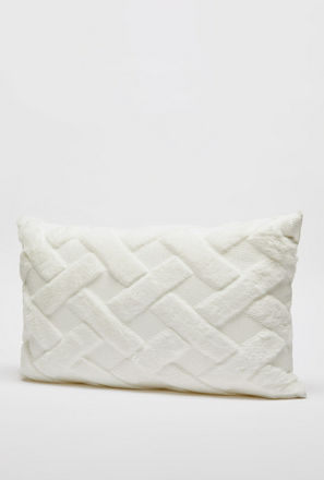 Textured Filled Cushion with Zip Closure - 50x30 cms