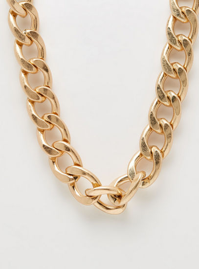 Chunky Chain Necklace with Lobster Clasp Closure-Necklaces & Pendants-image-0