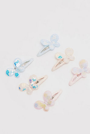 Set of 6 - Embellished Butterfly Hair Clip