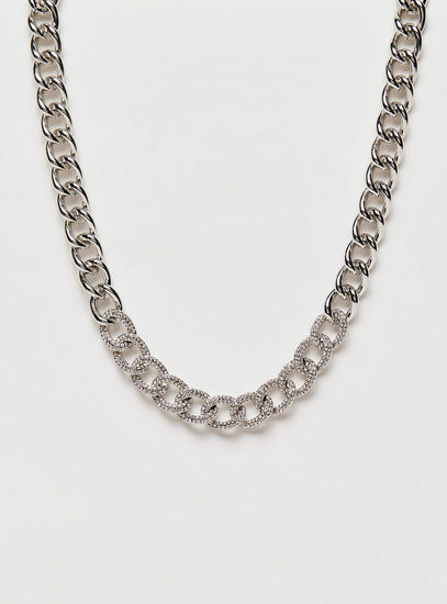 Metallic Chain Necklace with Lobster Closure