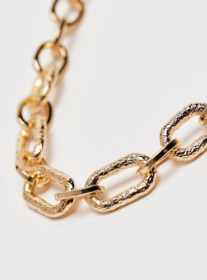 Chunky Chain Necklace with Lobster Clasp Closure-Necklaces & Pendants-image-1