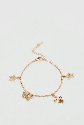 Embellished Charm Bracelet with Lobster Clasp