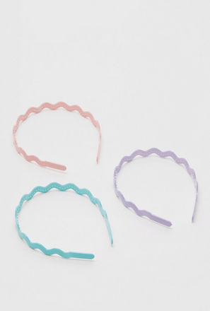 Set of 3 - Solid Wavy Hairband