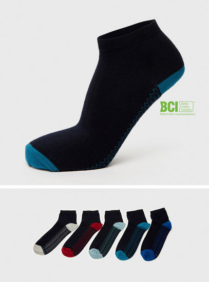 Set of 5 - Textured BCI Cotton Ankle Length Socks