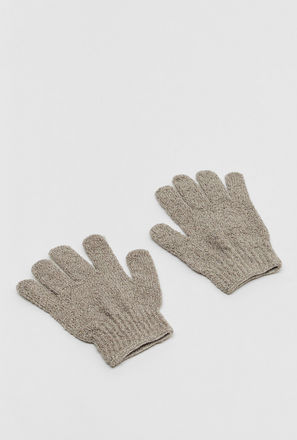 Textured Hand Gloves with Ribbed Hem