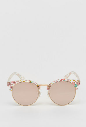Floral Print Sunglasses with Nose Pads